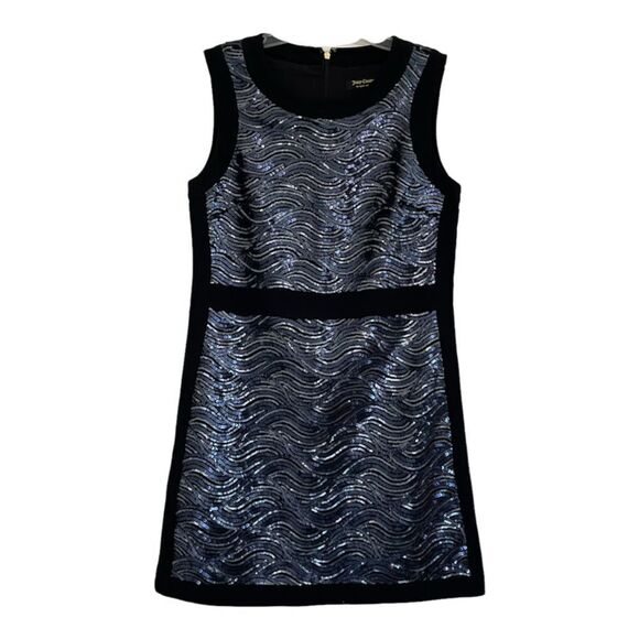 - Juicy Couture Black/Blue Sequined Shift - 6 - Picture 1 of 6